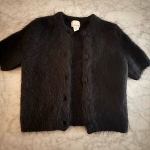 H&M Black Mohair Wool Blend Cardigan